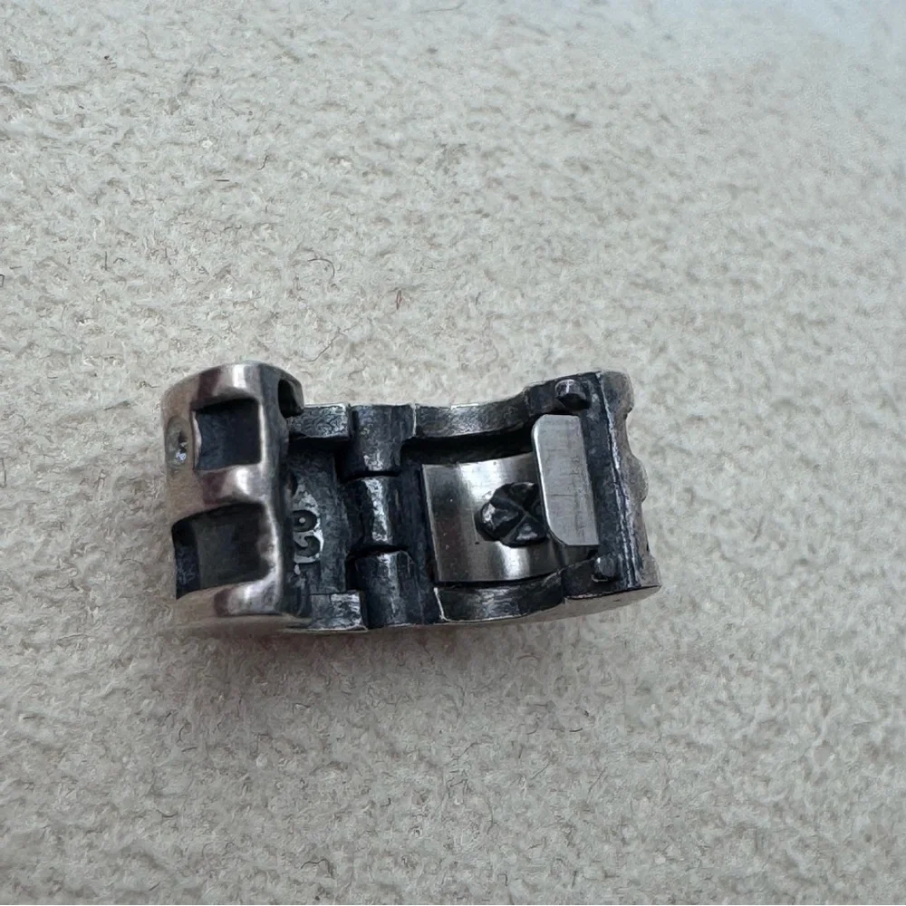 Pandora Retired Sparkling Abstract CZ Clip Charm 790291CZ Sterling Silver